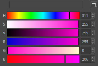 Drawpile color sliders in different color spaces