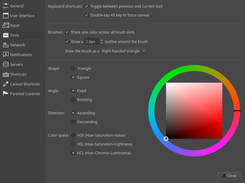 LCH color picker with a proper hue wheel
