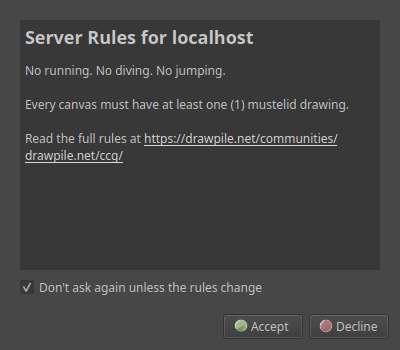 Server rules page