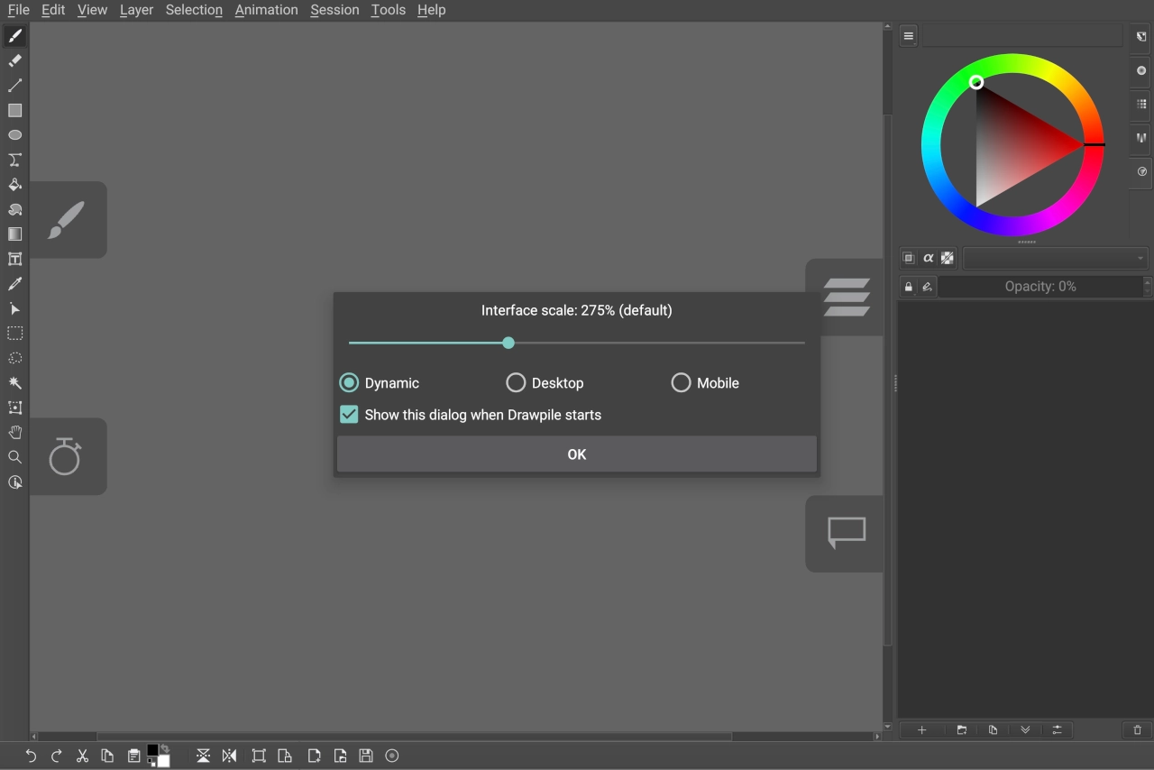 Android scaling dialog with different interface sizes