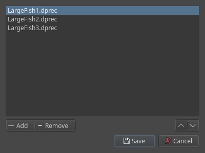 Conversion dialog