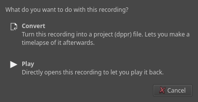 Recording open prompt