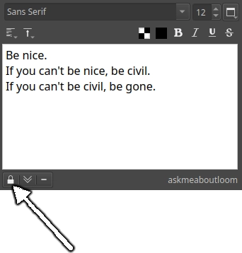 Protecting an annotation